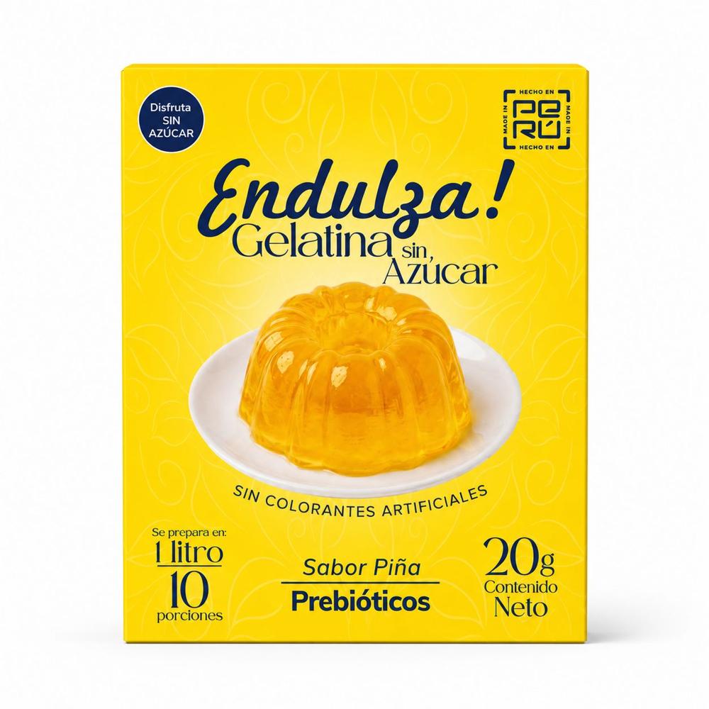 Gelatina Endulza Sabor Piña - Cero azúcar