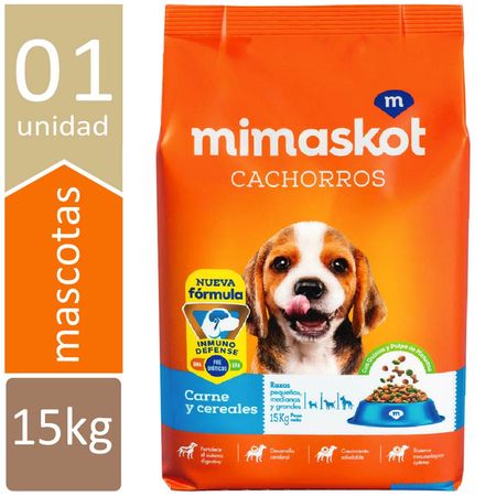 Comida Para Perros Mimaskot Carne Y Cereales Para Cachorros Bolsa 15kg Plazavea Supermercado