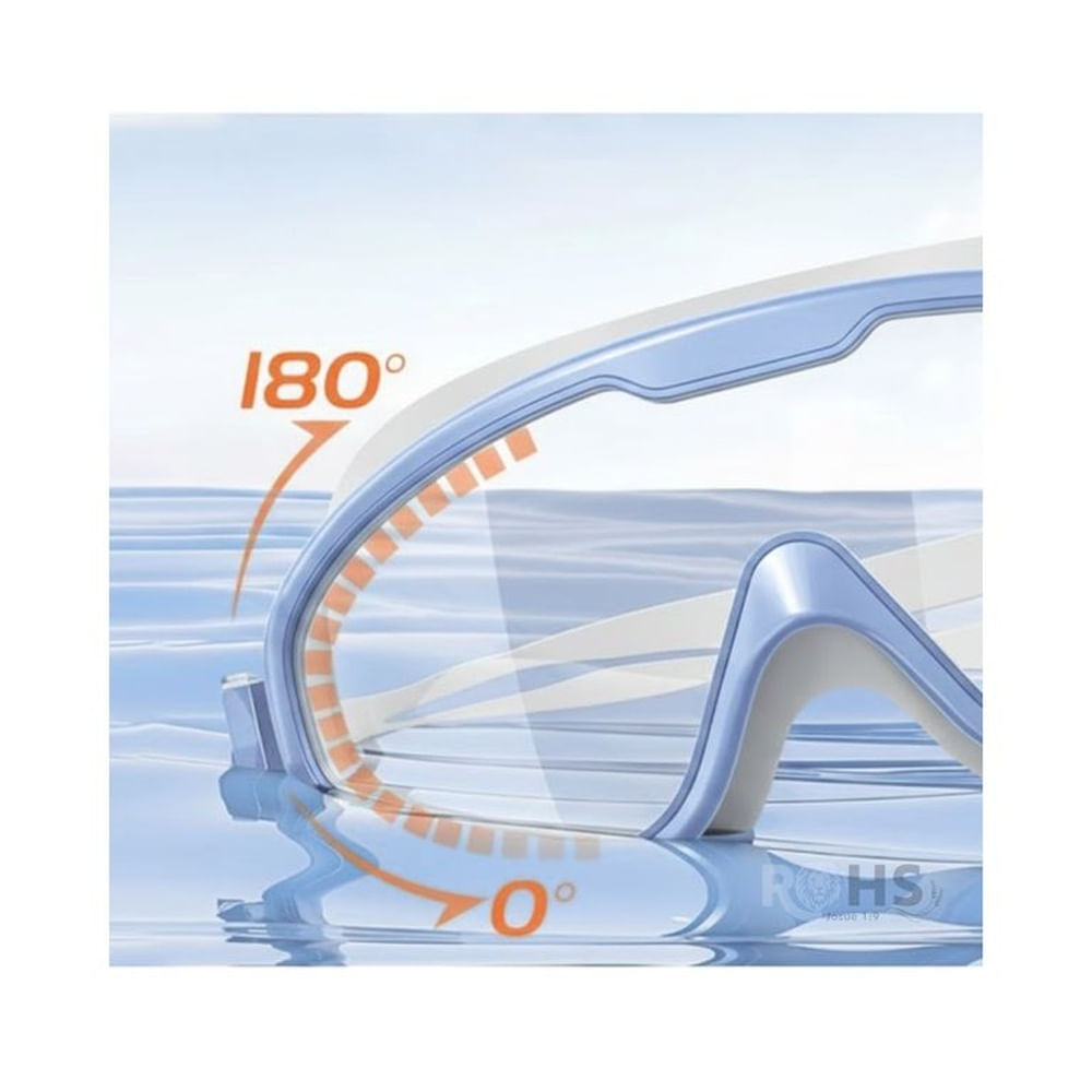 Lentes de Natación con Protección UV y Tapones de Oído - Color Celete Celeste
