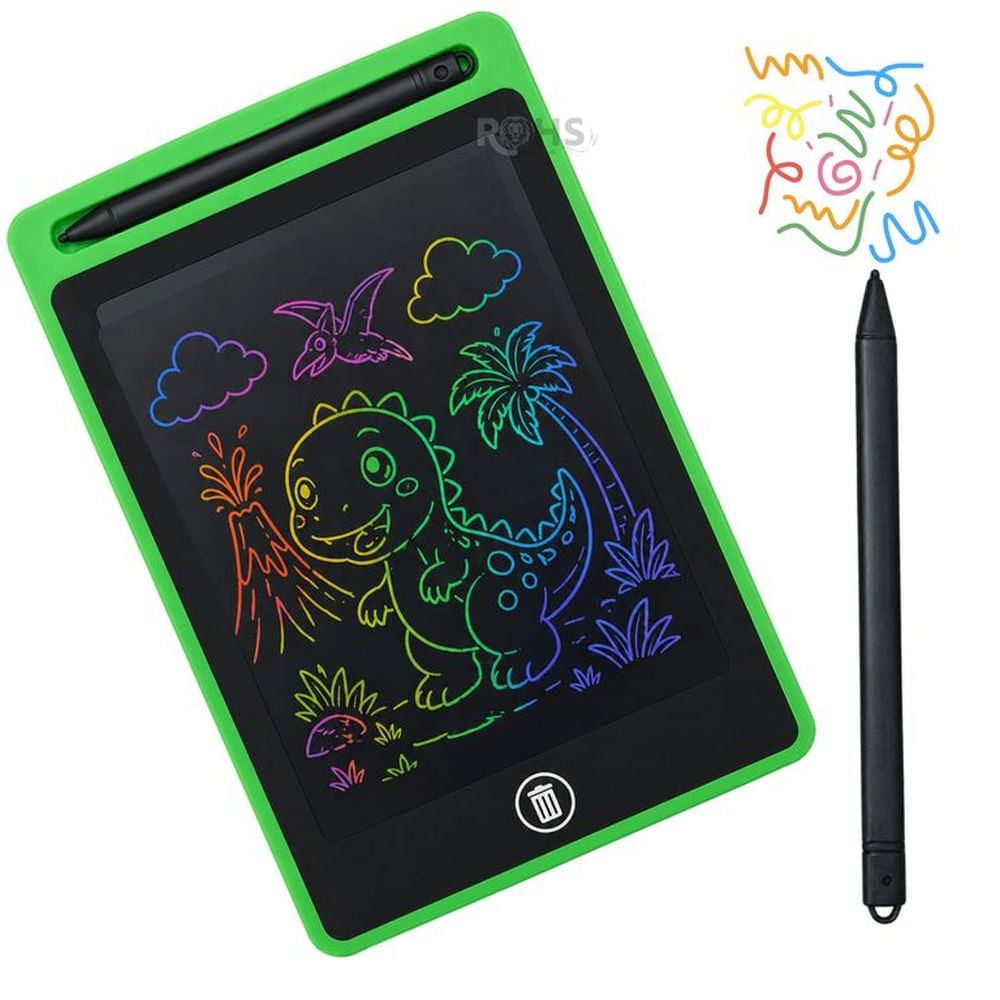 Pizarra Digital Reutilizable Con Lápiz Verde de 8.5 Pulgadas para Niños Verde