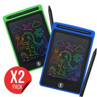 Pack X2 Pizarra Digital Reutilizable Con Lápiz Azul de 8.5 Pulgadas para Niños