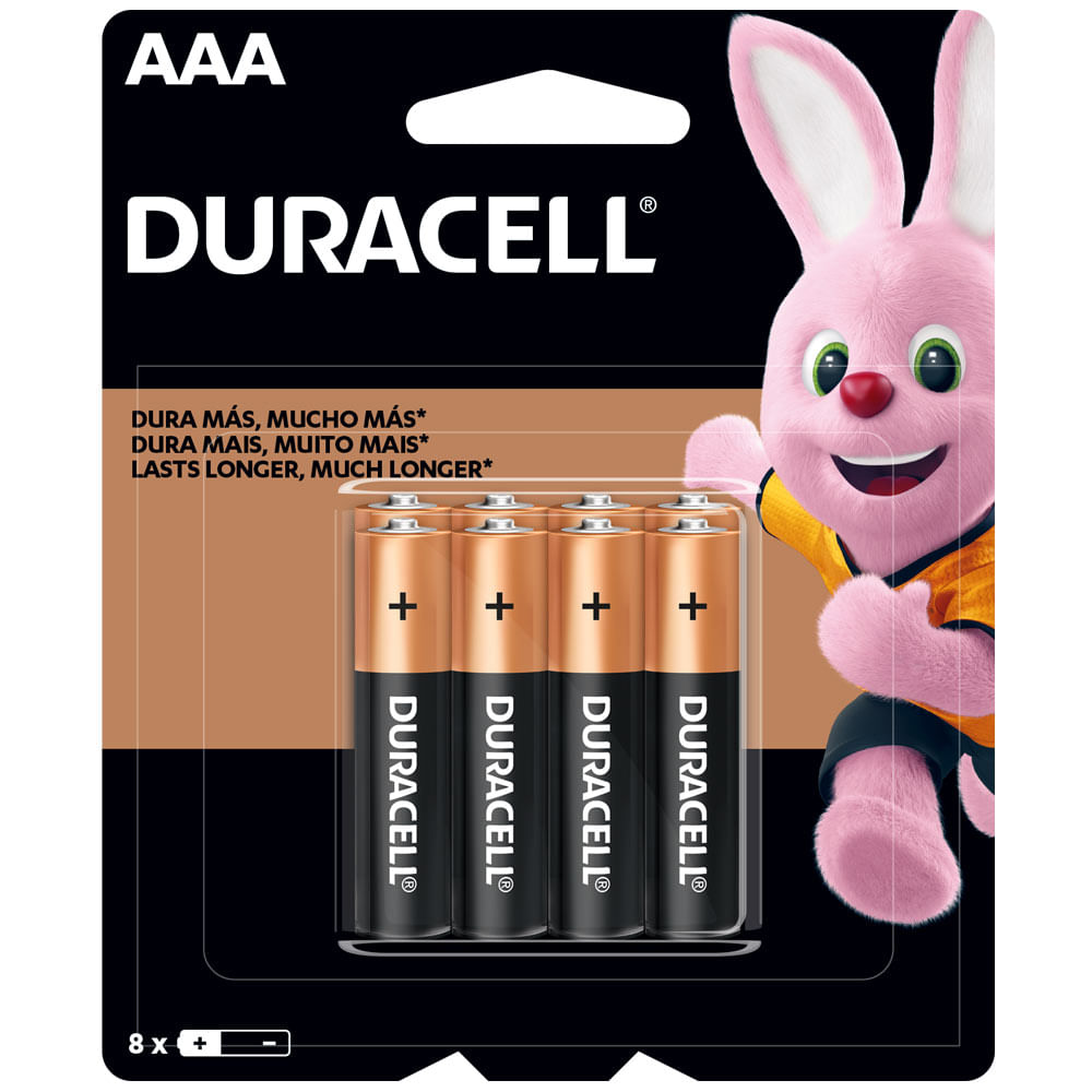 Pila Alcalina DURACELL AAA Paquete 8un