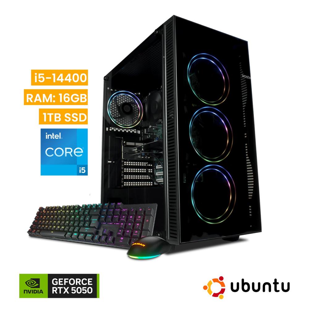 PC Gamer Vastec Hero Intel Core i5-14400 16GB 1TB SSD RTX 5050 8GB Linux