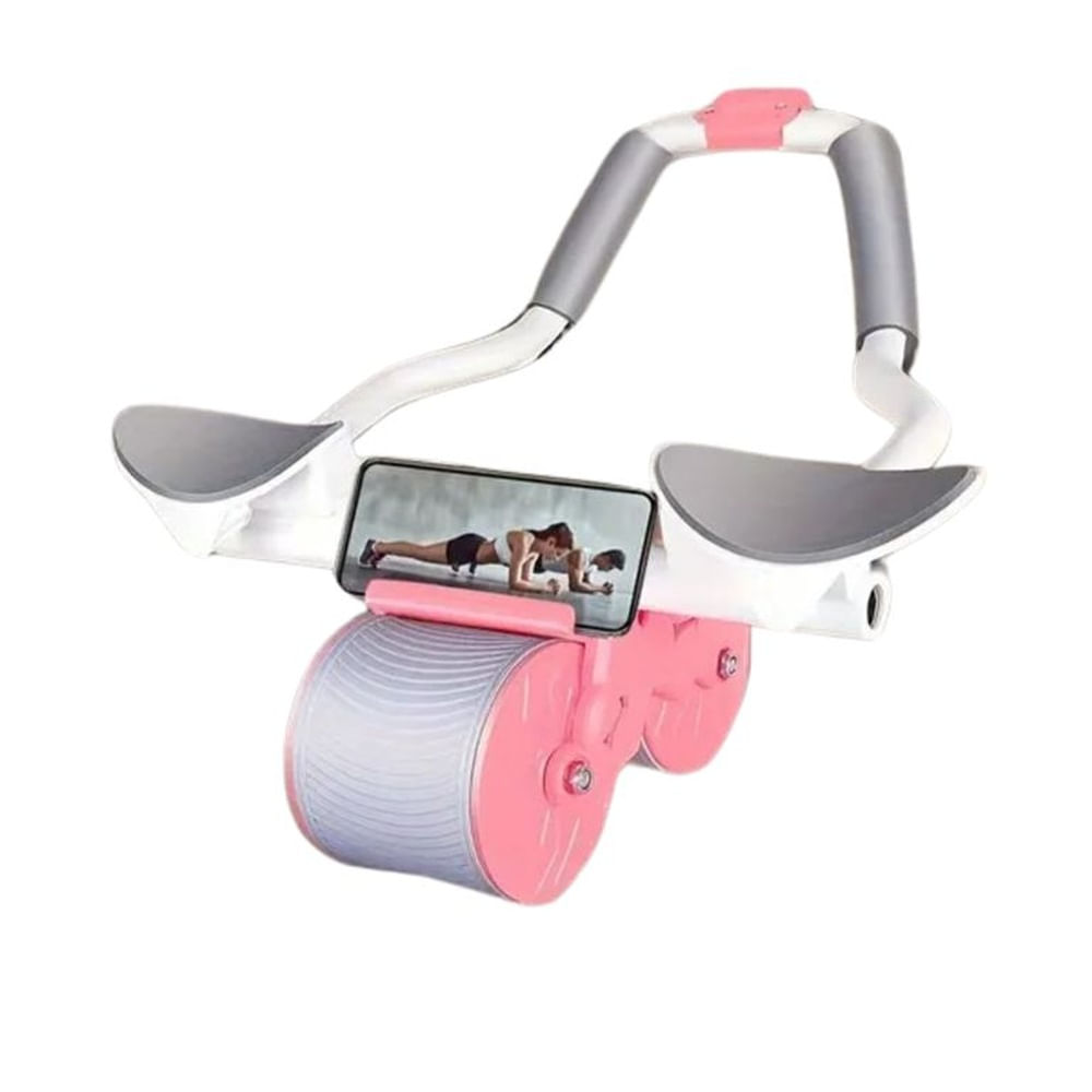 Rueda de contracción abdominal de rebote automático - Rosado Rosado