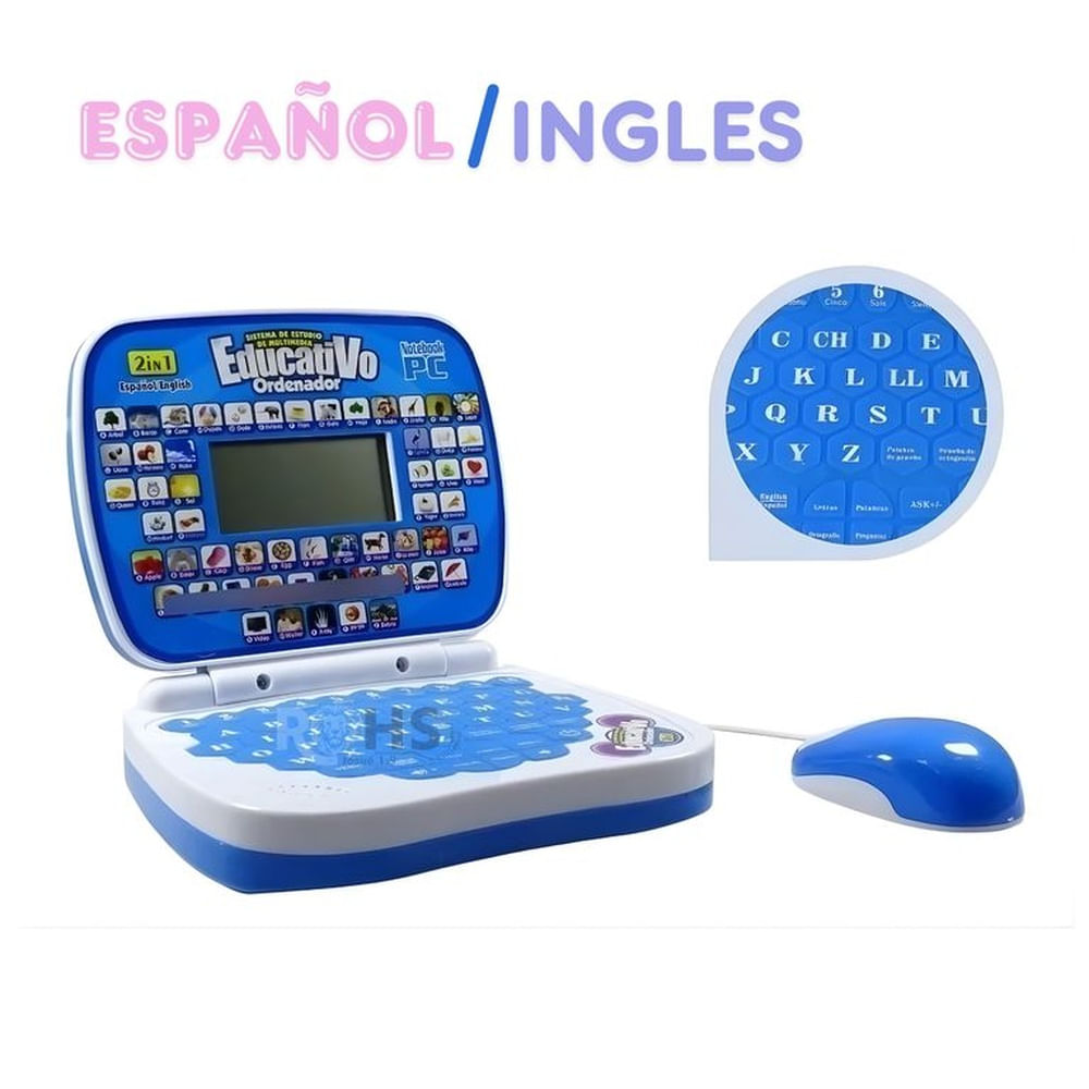Laptop Educativa interactiva bilingue Para Niños ESPAÑOL INGLES