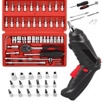 Destornillador Eléctrico + Set de Dados 46 Pzs – Combo Profesional