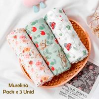 Manta Muselina para Bebé Pack x 3 Unidades SMT46