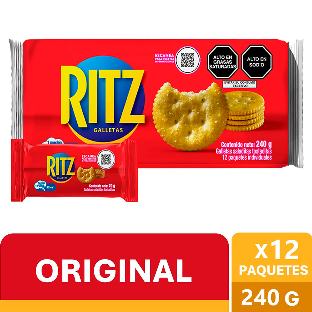 Galletas RITZ Original Bolsa 20g Paquete 12un