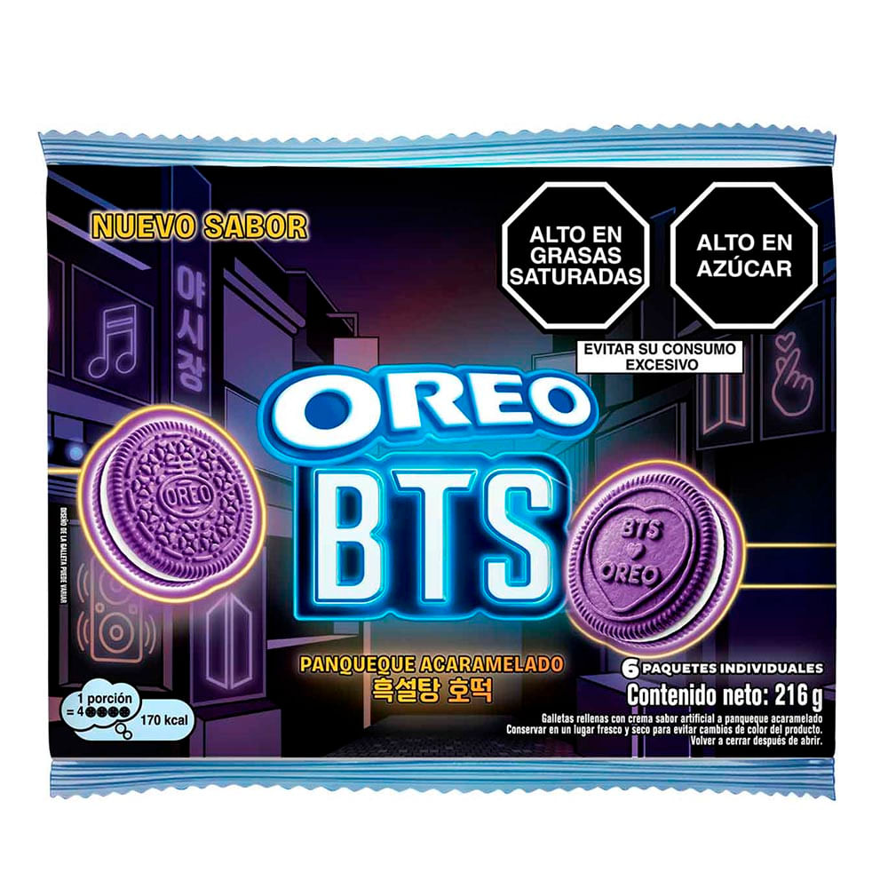 Galletas OREO BTS Panqueque Acaramelado Paquete 6un
