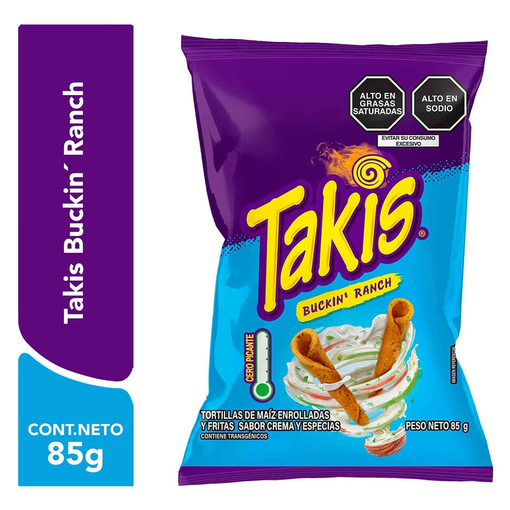 Tortillas de Maíz TAKIS Buckin' Ranch Bolsa 85g