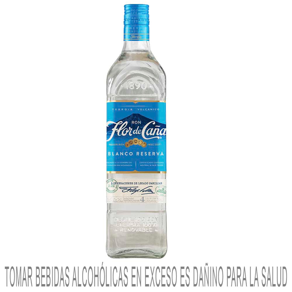 Ron FLOR DE CAÑA Extra Seco 4 años Botella 750ml