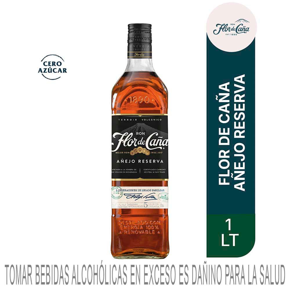 Ron FLOR DE CAÑA 5 Años Botella 1L