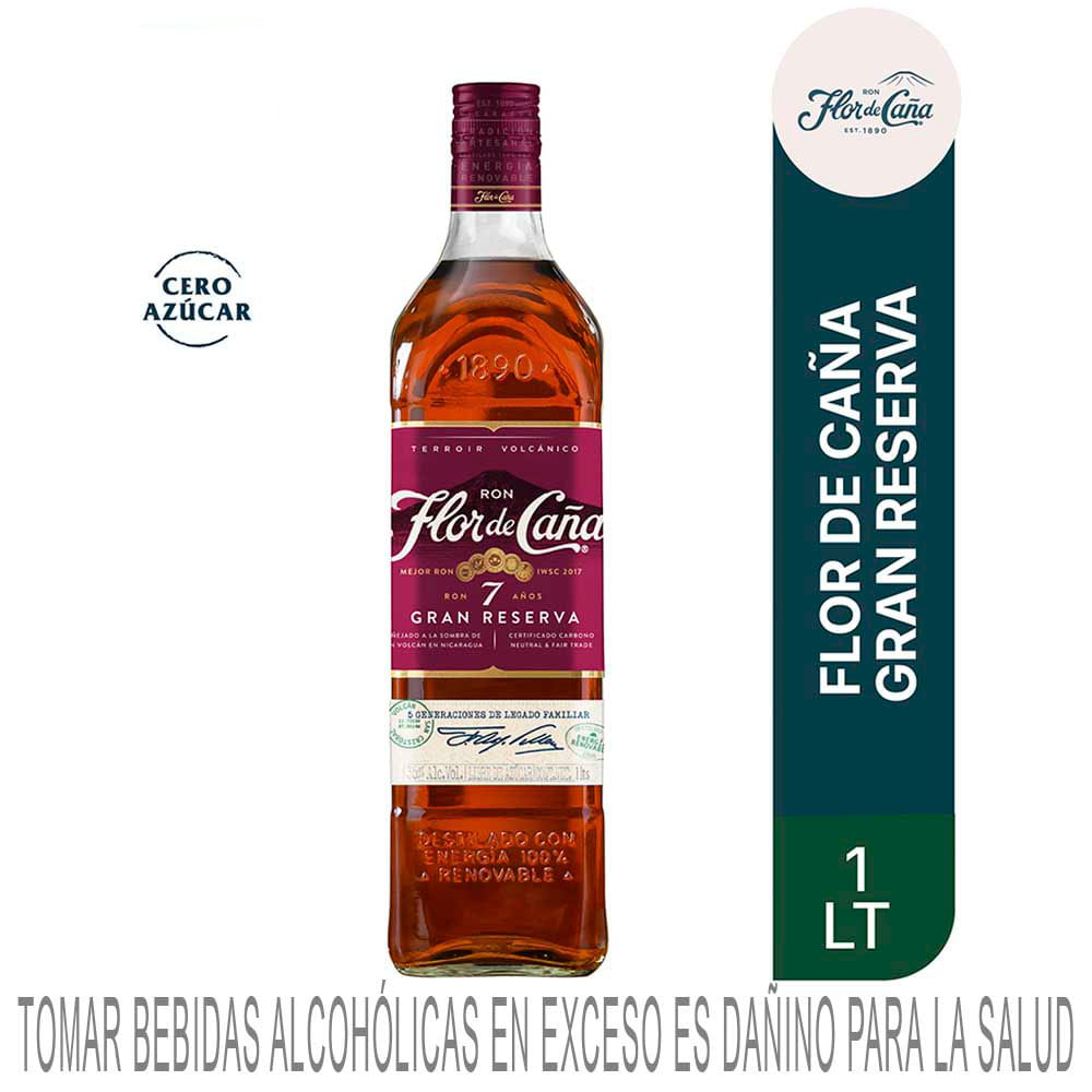 Ron FLOR DE CAÑA 7 Años Botella 1L
