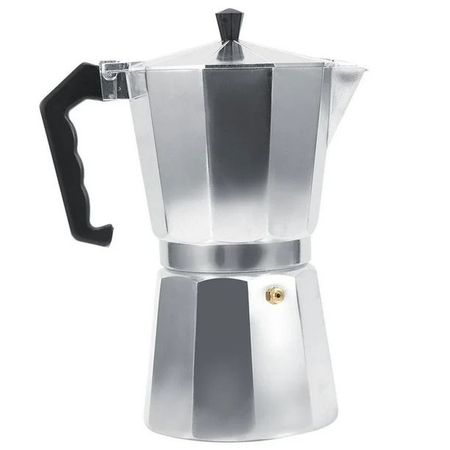 Cafetera Italiana Moka 6 Tazas de Aluminio Espresso Maker Multicolor