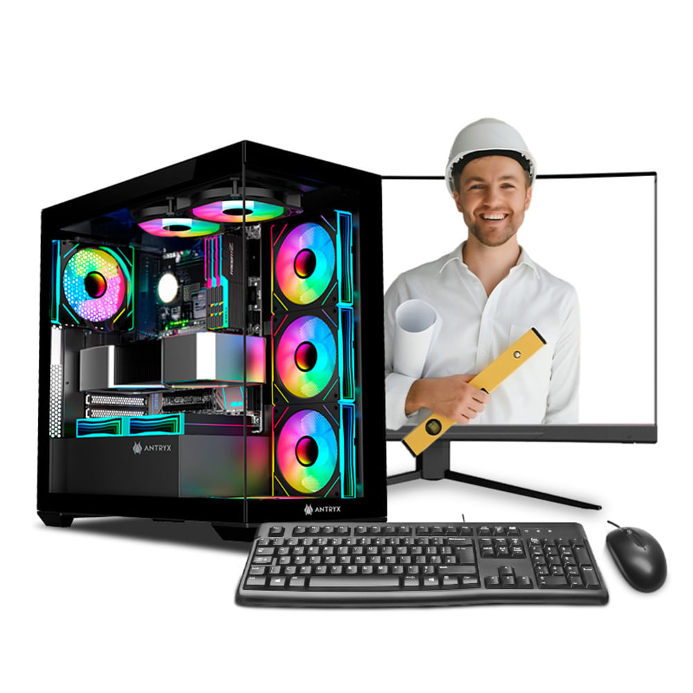 Pc Intel Core Ultra 7 265KF 16gb DDR5 1TB 27 Ips RTX5060TI 16GB Computadora ESCRITORIO inge