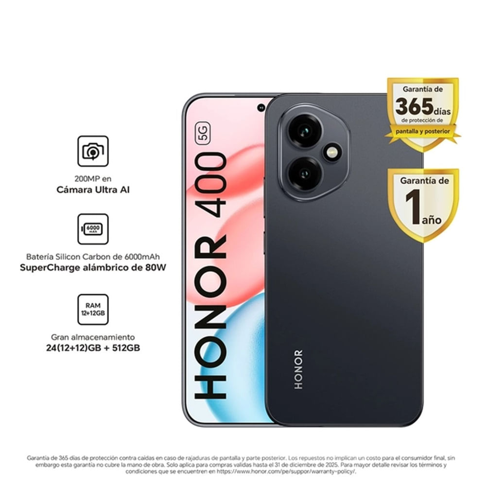 SMARTPHONE HONOR 400 12GB 512GB DUAL SIM