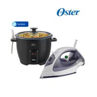 COMBO OSTER Olla Arrocera 10 Tazas - Plancha Liviana a Vapor