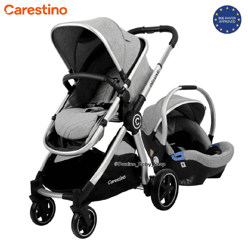 Coche Cuna Premium Travel System 3en1 -DELUXE V2- Gris DELUXEV2-002