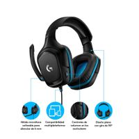 AUDIFONO CON MICROFONO LOGITECH G432 7.1 USB BLACK 981-000769