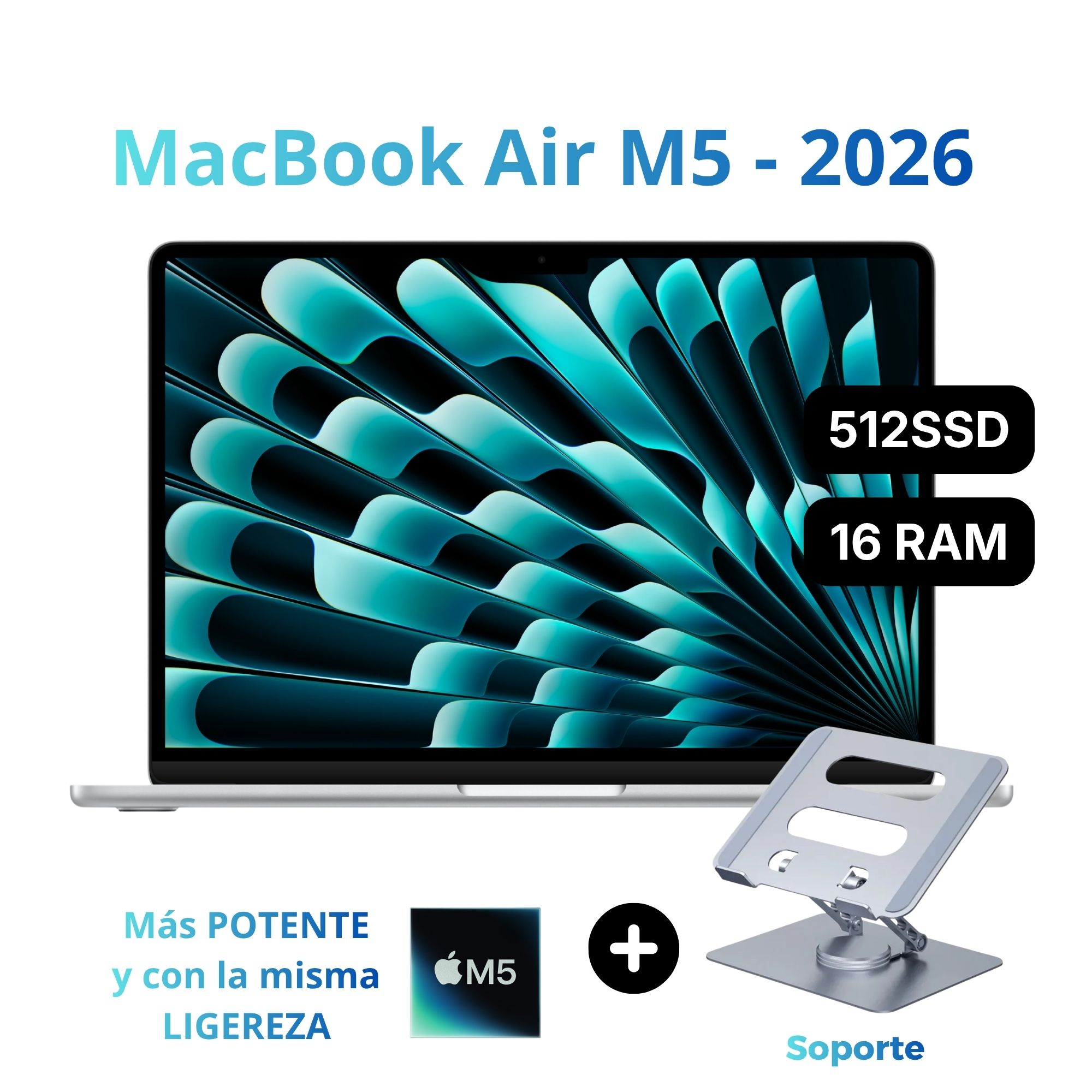 MacBook Air Apple de 13'' Chip M5 16GB RAM 512GB SSD Teclado Inglés - Silver