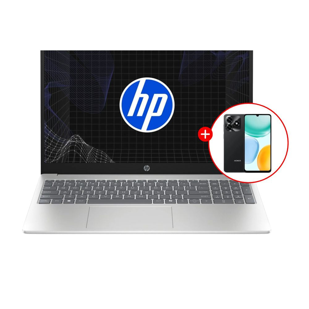 Combo Laptop HP 15-FD2373LA 15.6"" Intel Core Ultra 7 512GB  + Celular Honor X5C Plateado