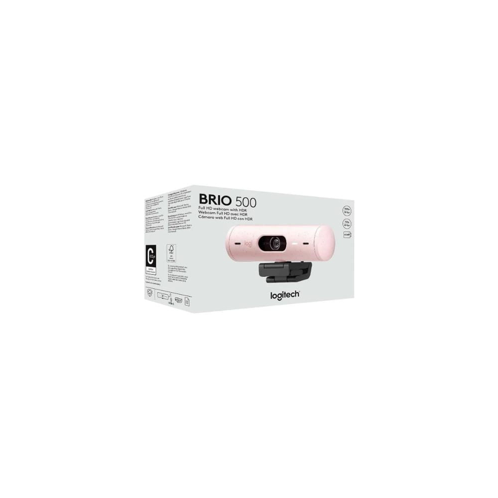 CAMARA LOGITECH BRIO 500 FHD 1080P USB-C ROSE 960-001418
