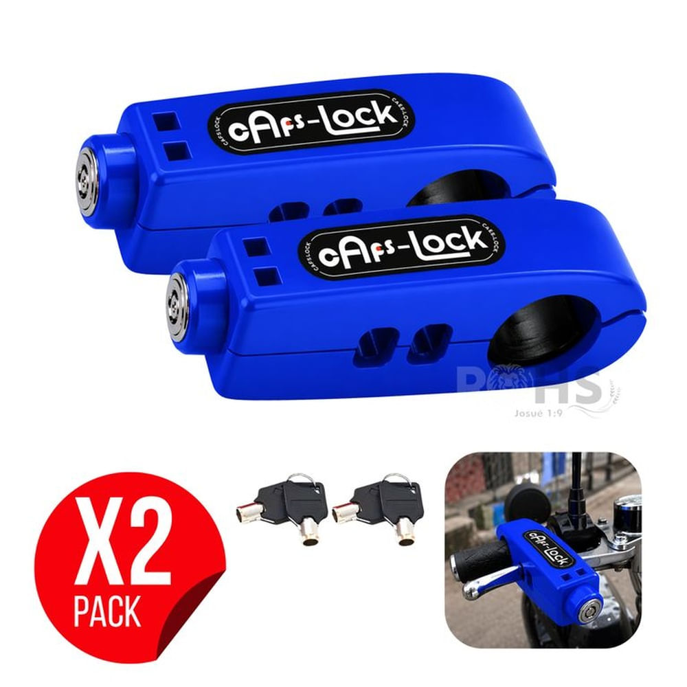 Pack X2 Candados Antirrobo para Acelerador De Moto Azul Azul