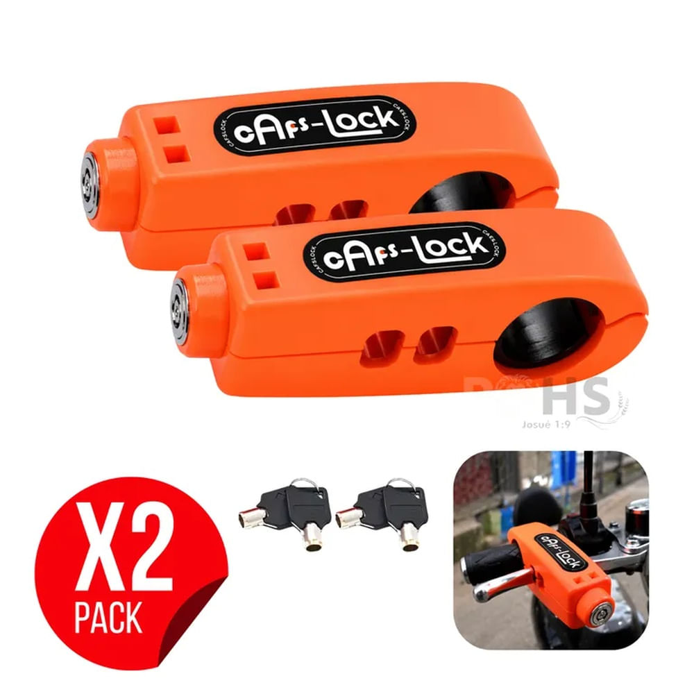 Pack X2 Candados Antirrobo para Acelerador De Moto Naranja Naranja