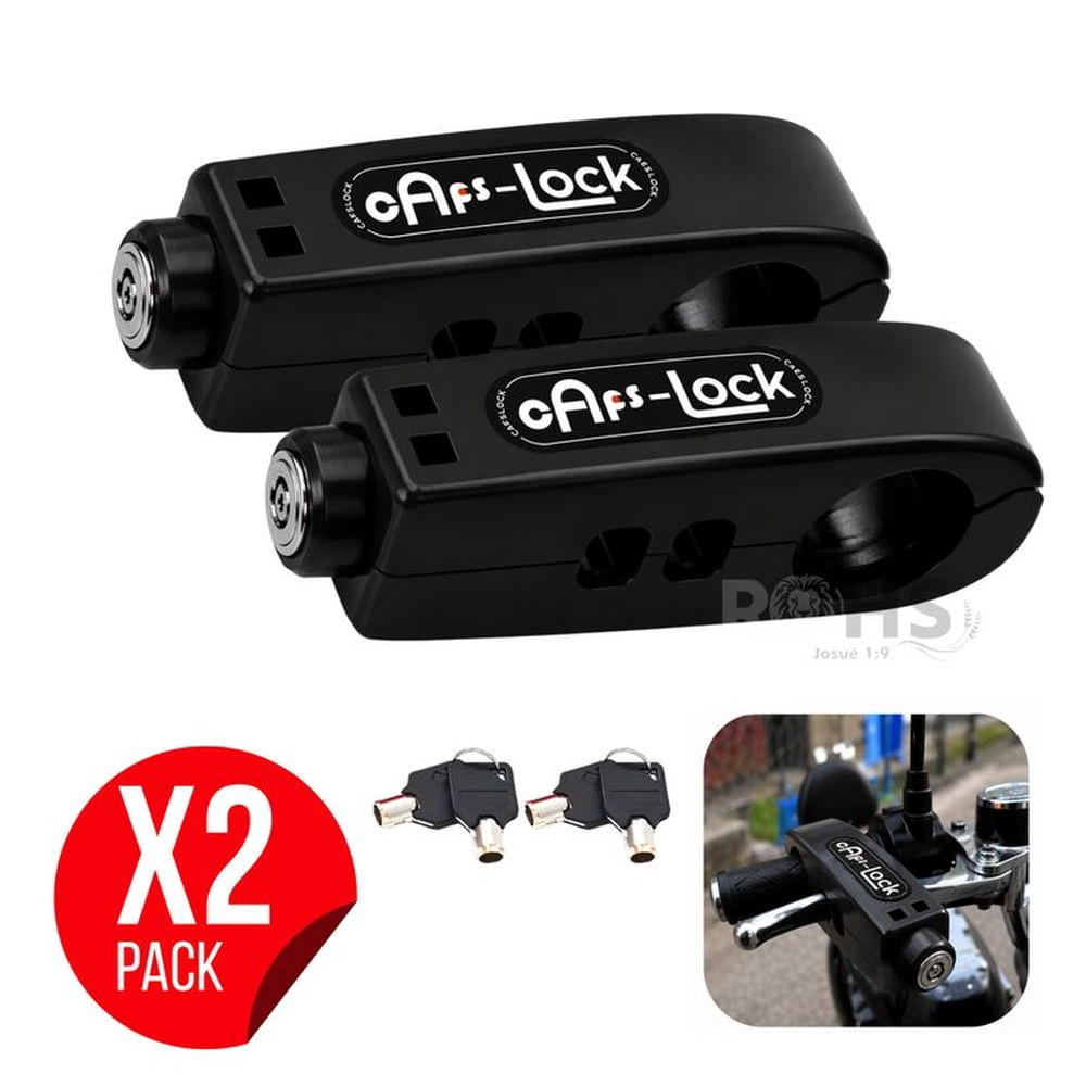 Pack X2 Candados Antirrobo para Acelerador De Moto Negro Negro