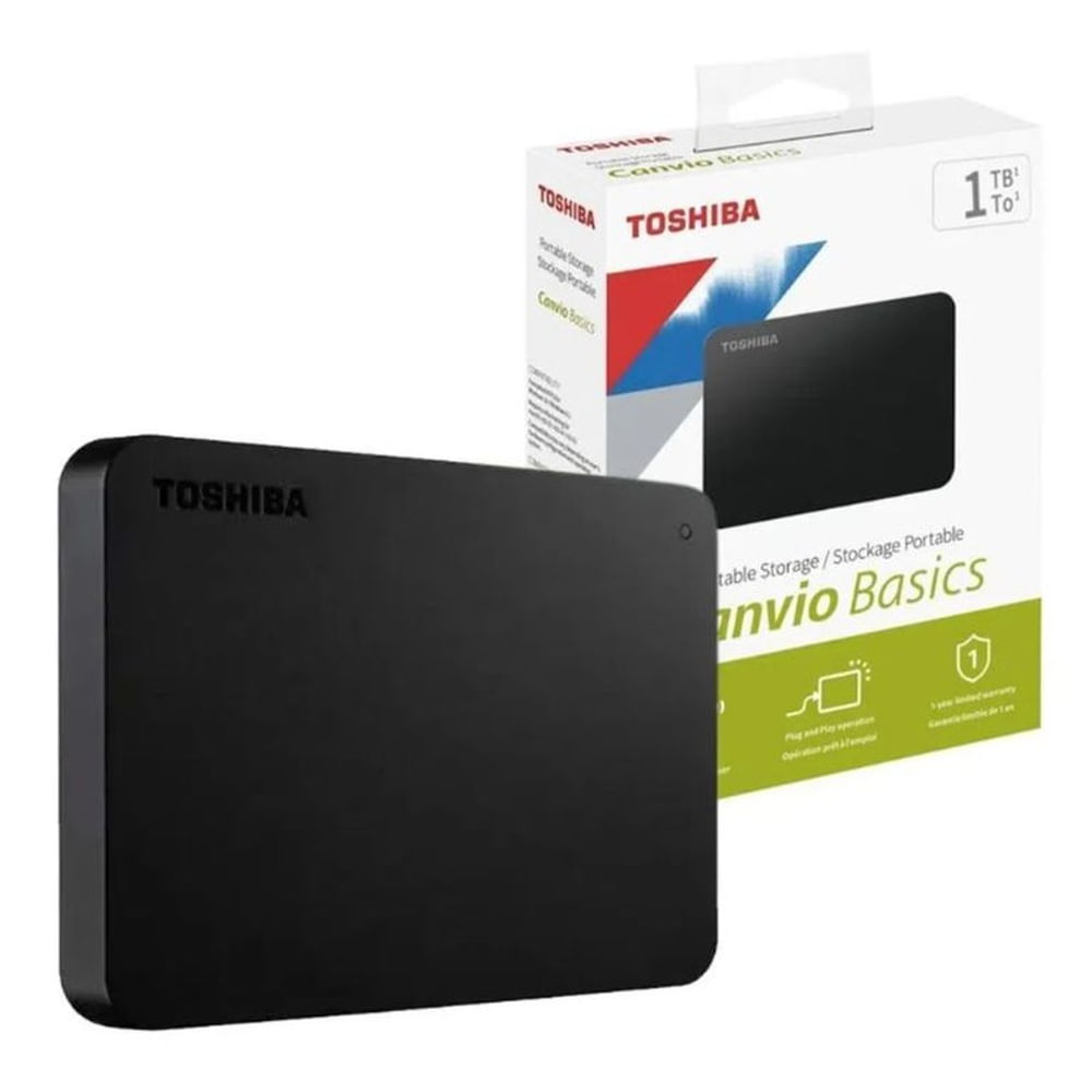Disco Duro Externo Toshiba Canvio Basics 1 TB-Negro