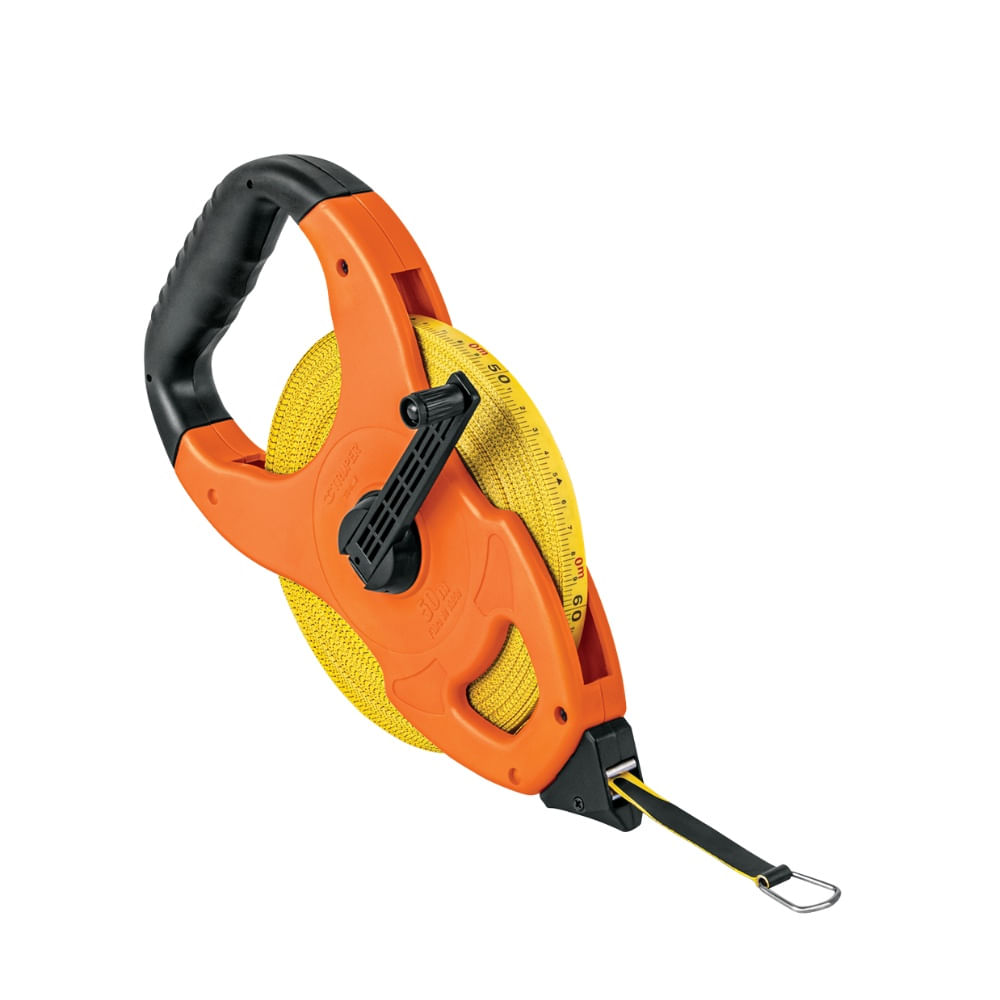 Cinta Metrica 50 M Fibra de Vidrio Tipo Cruceta para Construccion, Medicion Profesional TFC-50ME
