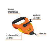 Cinta Metrica 30 M Fibra de Vidrio Tipo Cruceta para Construccion, Medicion Profesional TFC-30ME