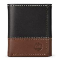 BILLETERA TIMBERLAND HOMBRE CUERO MARRON CON NEGRO
