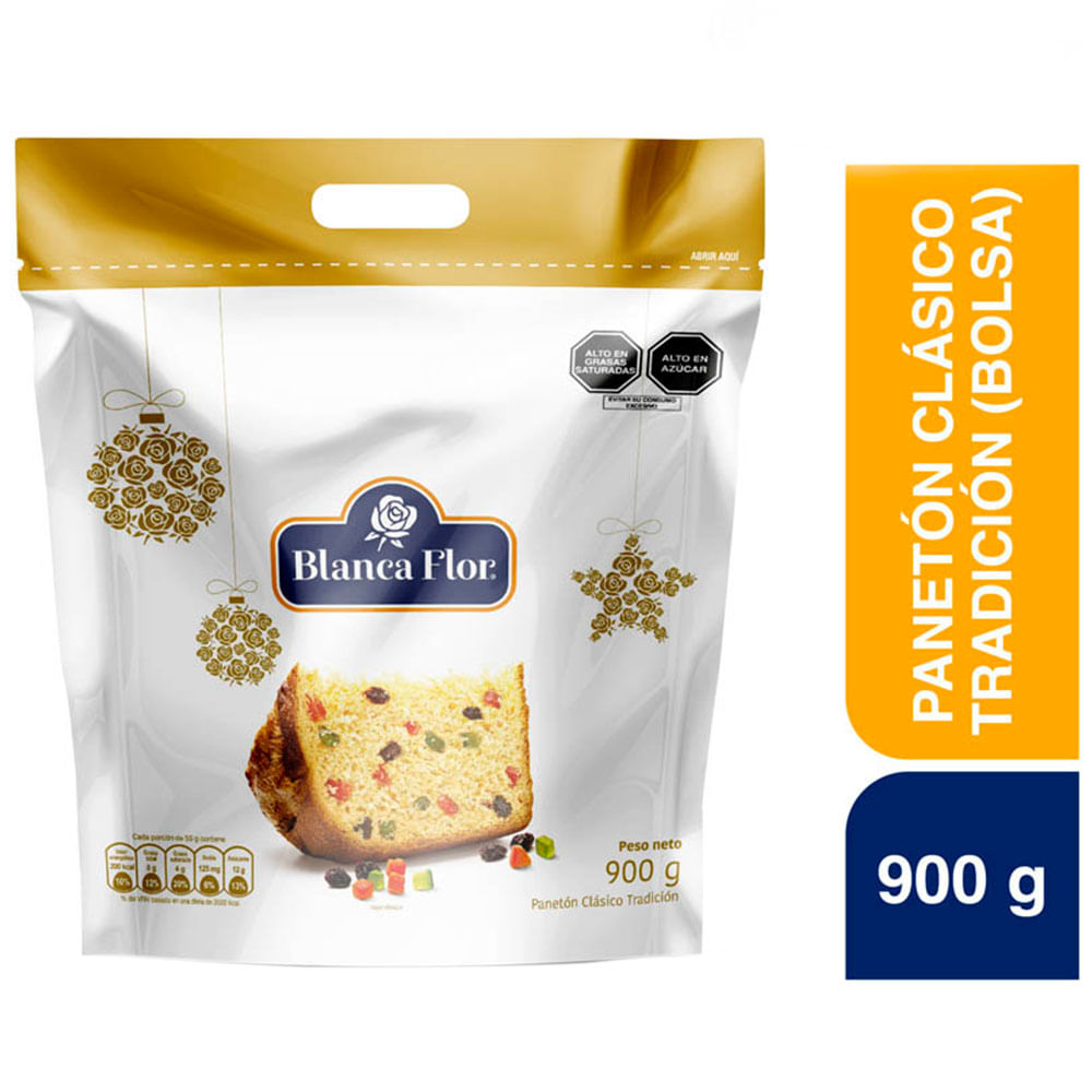 Panetón BLANCA FLOR Bolsa 900g Panetón Clásico BLANCA FLOR Bolsa 900g