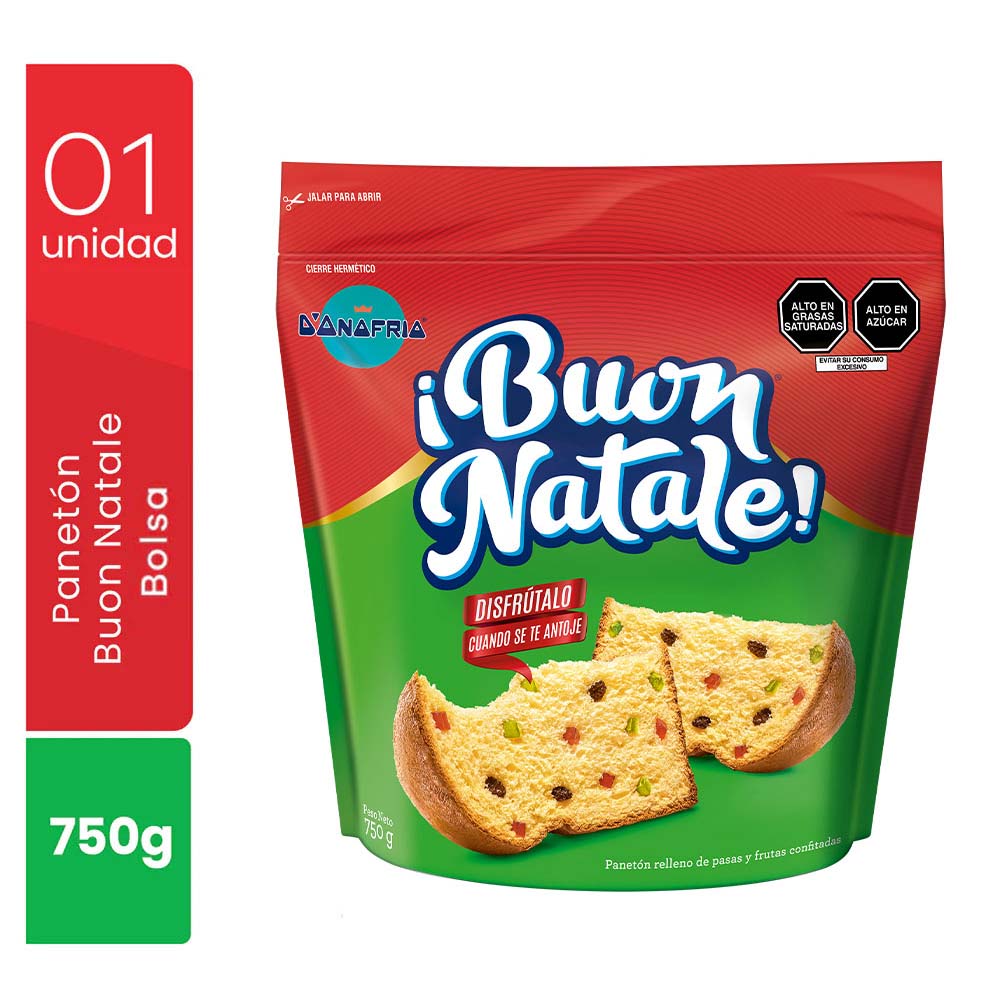 Panetón D'ONOFRIO Buen Natale Bolsa 750g