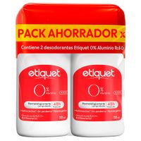 Pack Desodorante en Roll On Unisex ETIQUET 0% Aluminio Frasco 50ml