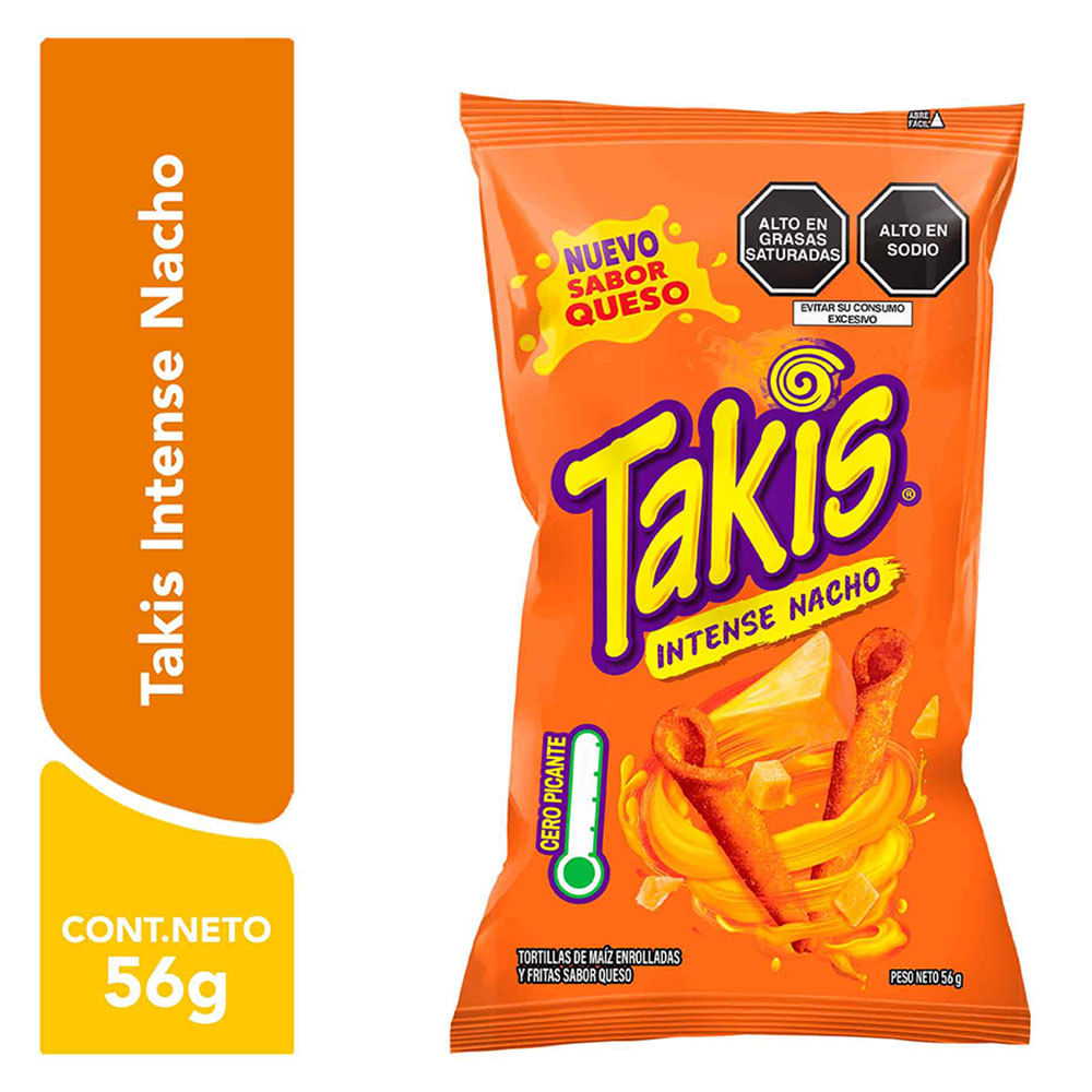 Tortillas de Maíz TAKIS Intense Nachos Bolsa 56g