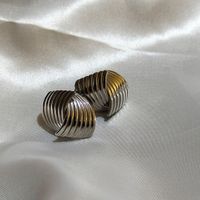 Aretes de Acero Inoxidable Ebru plateado