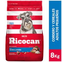 Alimento para Perro RICOCAN Adulto Pequeños Sabor Cordero y Cereales Bolsa 8Kg