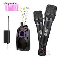 Kit de 2 Micrófonos Karaoke Inalámbricos recargables Baihuo, modelo MY-7240