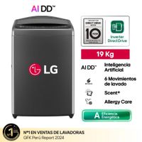 Lavadora LG 19Kg Carga Superior Inteligencia Artificial WT19BV6T Negro