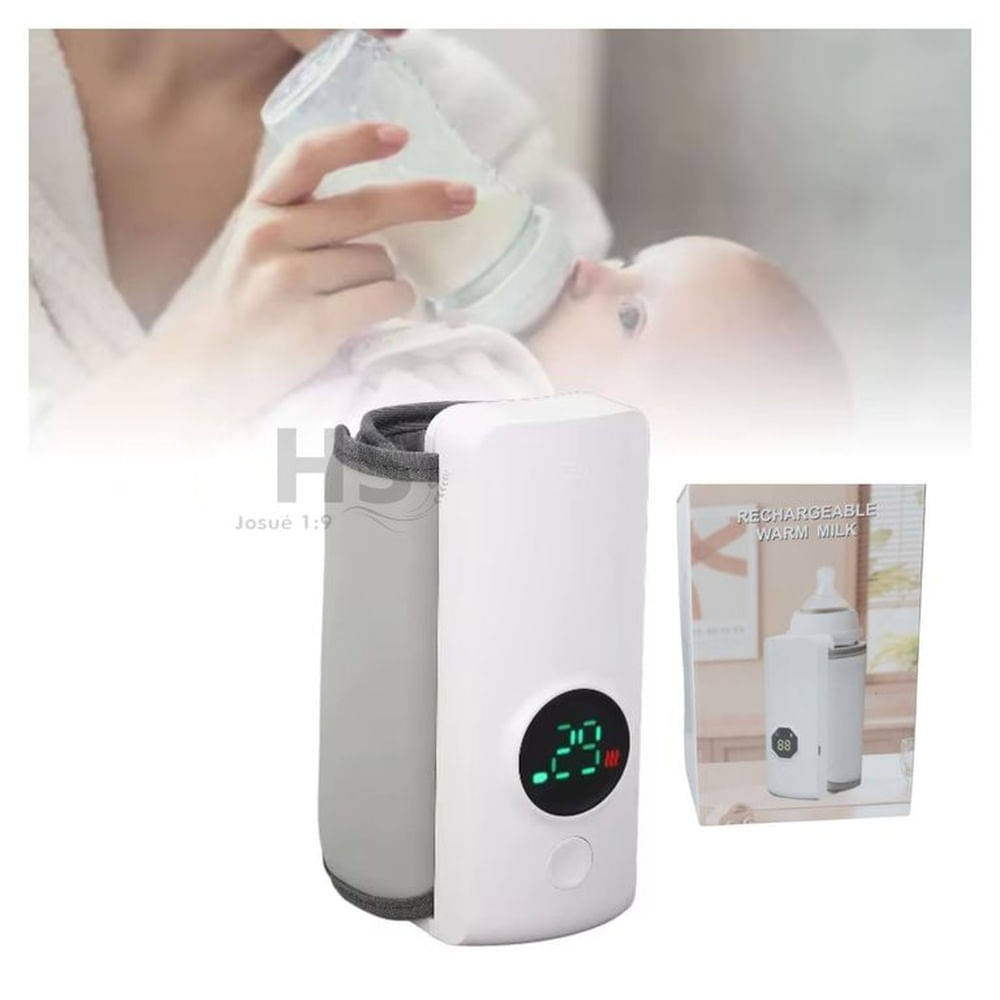 Calentador de Biberon Portátil Recargable Con Temperatura de 6 Niveles Gris