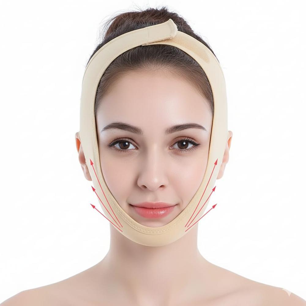 Mentonera Facial Color Beige Talla L