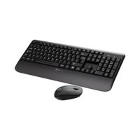KLIP XTREME Combo Teclado y Mouse Inalámbrico 2.4GHz Español con Reposa manos Keyroll - KCK-300S