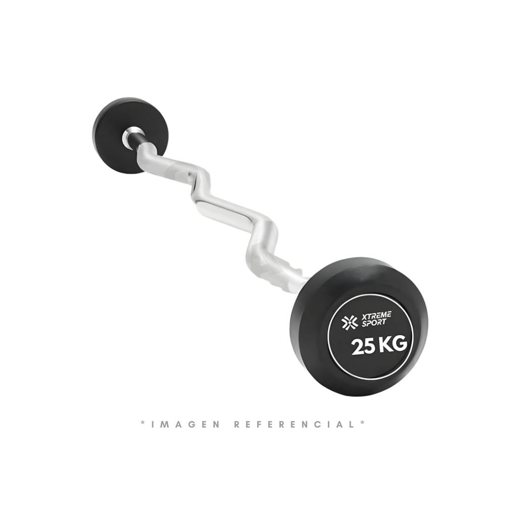 BARRA CURVA ZETA CON PESO FIJO DE 25 KG