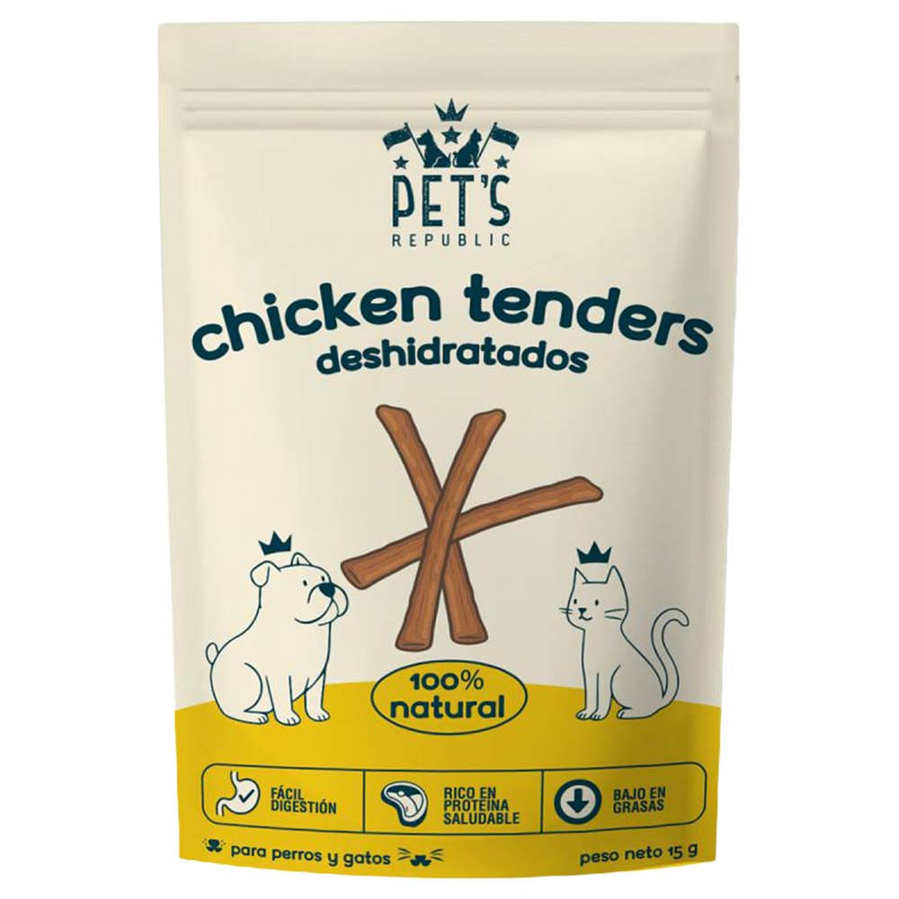 Alimento para Perro y Gato PETS REPUBLIC Snack Chicken Tenders Doypack 15g