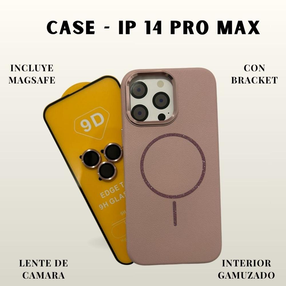 Case magsafe iphone 14  pro max rosado