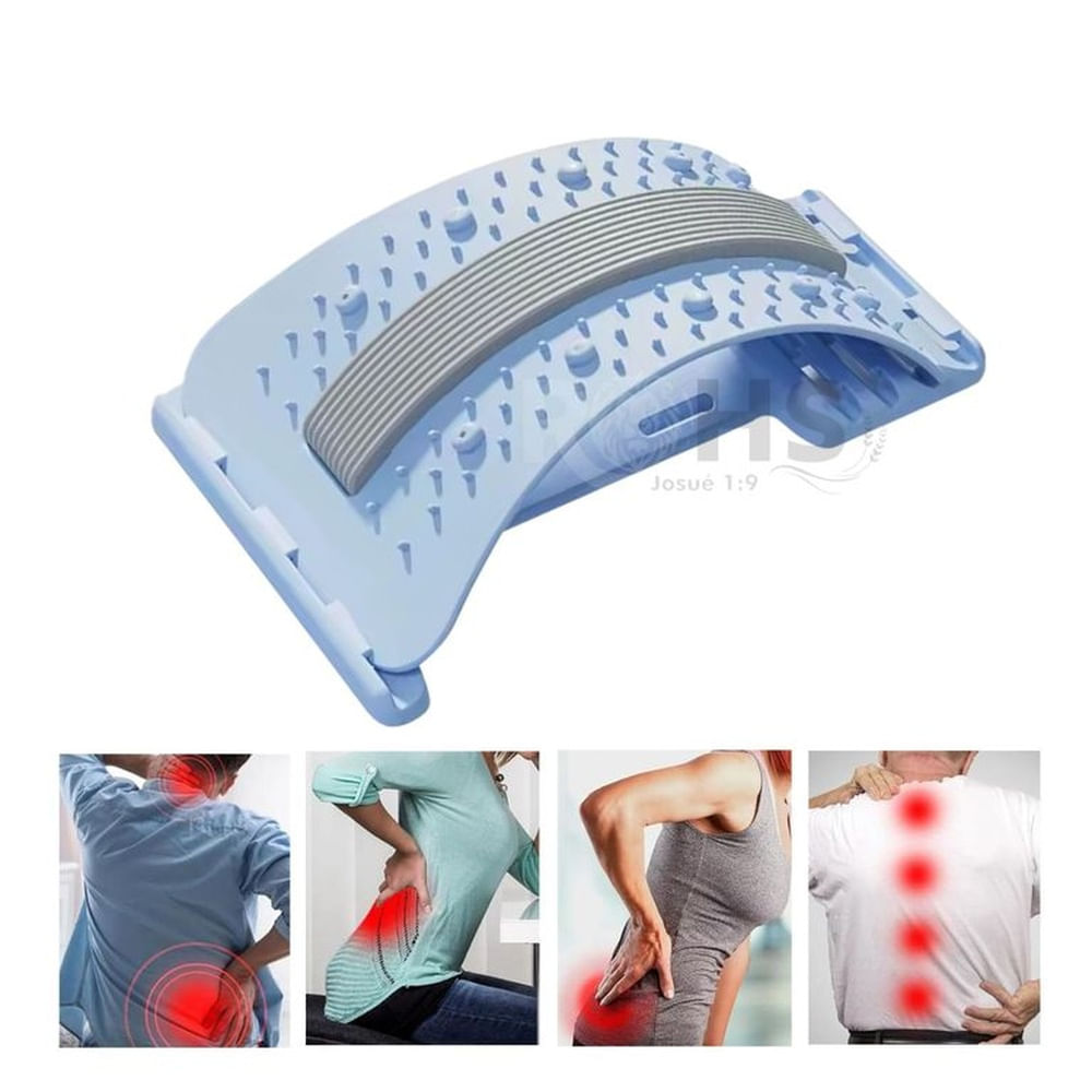 Soporte Lumbar y Cervical Ajustable de 3 Niveles Blanco