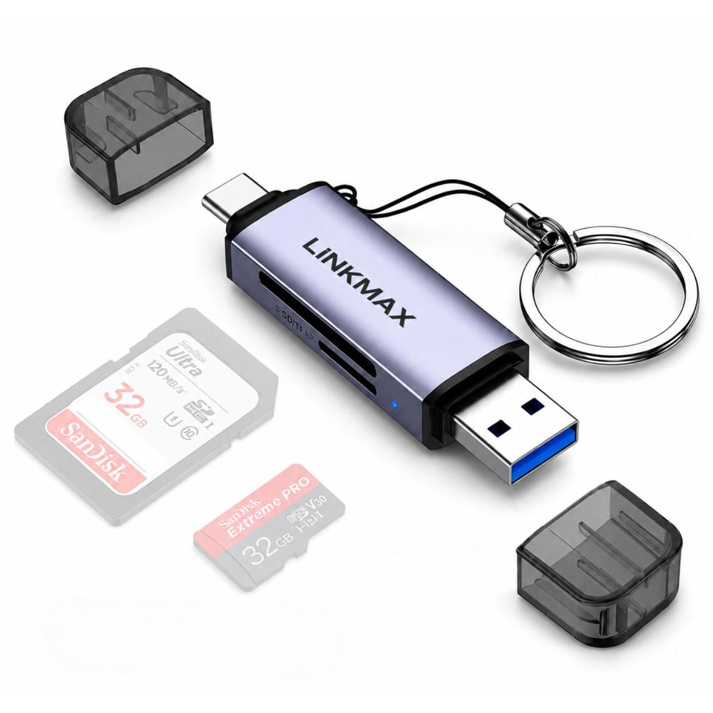 Adaptador USB Tipo C OTG Lector SD TF USB 3.0 Alta Velocidad Para Android Y PC