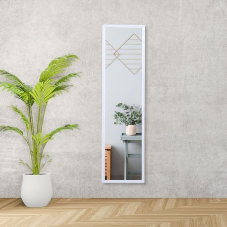 Espejo Rectangular Básico 33.5x123.5cm Blanco Orange